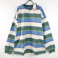niko and…  ニコアンド USACOTTON ヘンリーtシャツ プルオーバー 長袖 ボーダー