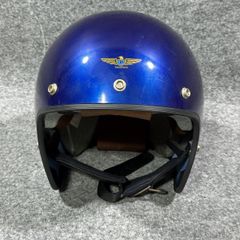 昭和レトロ HONDA ホンダ ヘルメット 青×赤ライン ビンテージ バイク用