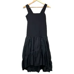 【中古】　Y's　ワンピース　ノースリーブ　ジャンパースカート　コンビネゾン　無地　フリル　ドメスティック　古着　/2496のサムネイル