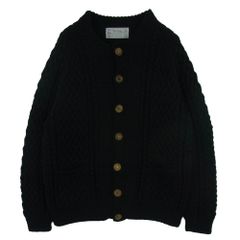 美品 INVERALLAN 英国製 4A ARAN CARDIGAN ネイビー - メルカリ