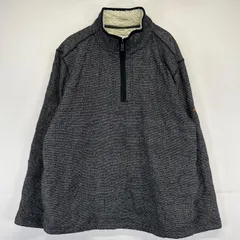 古着 オービス ORVIS フリース ニット ハーフジップ トレーナー プルオーバー アウトドア XL  ブラック系 メンズのサムネイル