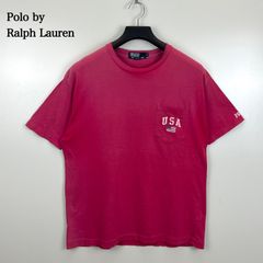 90s USA製 ラルフローレン ポケT ピンク L シングルステッチ rrl 