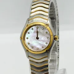 EBEL エベル ホワイトシェル文字盤 1003F11 QZ レディース 12Pダイヤ 腕時計 訳ありのサムネイル