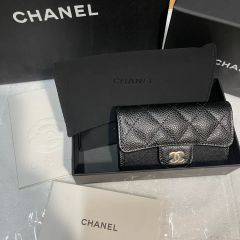 限定品☆CHANEL SO BLACK ソーブラック 三つ折り財布 ラムスキン