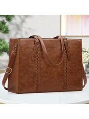 Women's Tote Bag, 15.6-inch Laptop Bag, Genuine Leather Briefcase Handbag, Waterproof Shoulder Bag, Suitable for Office, Business, and Work, Elegant and Perfect Choice for Everyday Life and Special Occasions
