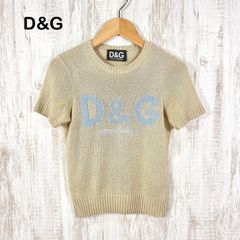 新品 D&G hedonist ロゴ半袖カットソー Vネック ブルー レディース