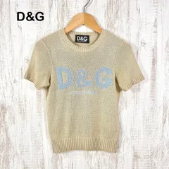 00s &G DOLCE&GABBANA ドルチェアンドガッバーナ ビッグロゴ クロップド サマーニット ベージュ y2k 平成ギャル ピチＴのサムネイル