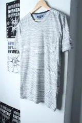 (XL-2XL) Tommy Hilfiger トミーヒルフィガー オーバーサイズ ストライプ Tシャツ -75B2