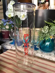 【引き取り限定　生活雑貨】Pyrex パイレックス　ガラス保存便　iwaki 1300ccまでメジャー付きキャニスターのサムネイル