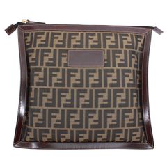 FENDI フェンディ ズッカ柄 クラッチバッグ キャンバス/レザー