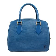 LOUIS VUITTON エピレザー ハンドバッグ 青 - メルカリ