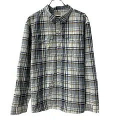 L.L.Bean 長袖 チェックシャツ XL グレー マルチカラー エルエルビーン ボタン チェック柄 胸ポケット 長袖シャツ 春物 a805-5235のサムネイル