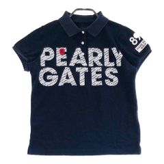 PEARLY GATES ポロシャツ サイズ0 PEARLY GATES 半袖ポロシャツ ネイビー size0 - メルカリ