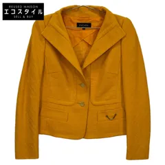 ESCADA　エスカーダ　オレンジ 金ボタン ワイドカラー ジャケット　38のサムネイル