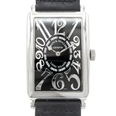 電池交換済 FRANCK MULLER フランクミュラー ロングアイランド レリーフ 1002QZ REL 黒 ブラック SS ステンレス 純正ベルト 純正尾錠 メンズ クォーツ【6ヶ月保証】【中古】【腕時計】のサムネイル