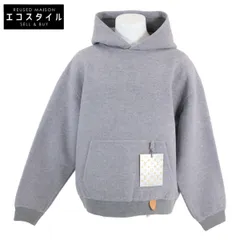 LOUIS VUITTON　ルイヴィトン　国内正規 HHB68WOWC ステープルズエディション ウールカシミヤ レザータグ ダブルフェイス フーディ プルオーバー　M