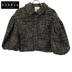 CLANE　クラネ　ブラック mix tweed puffsleeve jacket/ミックスツイードパフスリーブジャケット　2のサムネイル