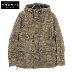 DIESEL 刺繍 キルティングジャケット カモフラ スカル 中綿 M相当 