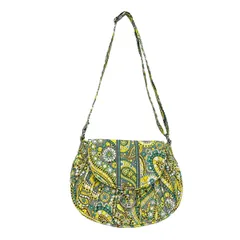 Vera Bradley(ベラブラッドリー) ショルダーバッグ - イエロー×ライトグレー×マルチ ペイズリー柄/キルティング コットン