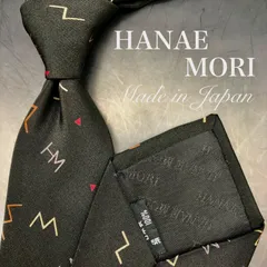 HANAE MORI ハナエモリ ネクタイ 黒 小紋 幾何学 HM総柄のサムネイル