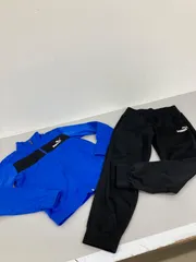 送料無料★PUMA プーマ★ジャージ　上下セット　セットアップ★キッズ　子供　160 黒青　#80511sj75