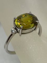 Pt900 スフェーン ダイヤモンドリング 2.31ct ペアシェイプ - メルカリ