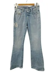 ディーゼル DIESEL 1969 D-Ebbey ブーツカットジーンズ ダメージ加工 ブルー 水色 W25 デニム ボトムス