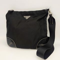 良品✨ プラダ ショルダーバッグ 三角ロゴ シボ革 ナイロン レザー