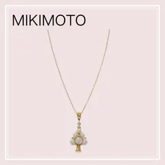 ミキモト MIKIMOTO ツリー ペンダント ネックレス 18金 K18 イエローゴールド ミキモトパール アコヤ真珠 アコヤパール チェーン40cm 誕生日 記念日 プレゼント フォーマルのサムネイル