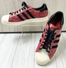adidas スーパースター スネークスキン バーガンディ スニーカー