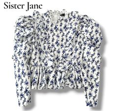 美品❗️sister jane 花柄 ワンピース フリル リボン 完売品 フレア