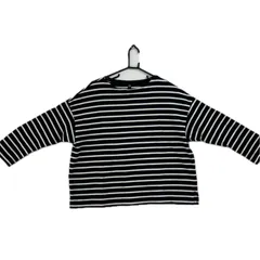 ユニクロ　長袖　Tシャツ　ボーダー　白黒　3XL