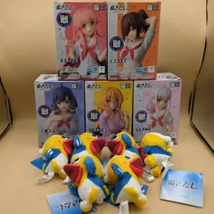 【D42333】未開封 ぬきたし THE ANIMATION ちょこのせ プレミアムフィギュア 5種 + ハメドリくん マスコットぬいぐるみ ６個