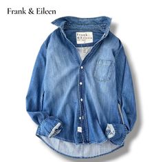 Frank & Eileen メンズデニムシャツ シャンブレーS サイズ Frank & Eileen デニムシャツ 希少 ヴィンテージ【S】実寸M-L - メルカリ