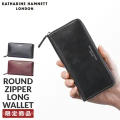 【メーカー正規品】キャサリンハムネット 長財布 ラウンドファスナー 本革 イタリアンカーフレザー KATHARINE HAMNETT calf 490-50804のサムネイル