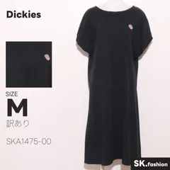 訳あり Dickies ワンピース 膝丈　半袖　ロゴワッペン　ワンポイント　綿100％のサムネイル