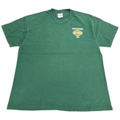 90年代 HARLEY DAVIDSON ハーレーダビッドソン 半袖Ｔシャツ モーターサイクル グリーン(メンズ XL)中古 古着 Y0712