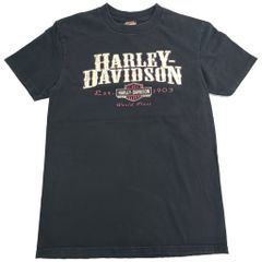00年代 HARLEY DAVIDSON ハーレーダビッドソン 半袖Ｔシャツ モーターサイクル ブラック(メンズ M)中古 古着 Y0716