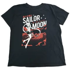 美少女戦士セーラームーン 半袖Ｔシャツ アニメ キャラクター ブラック(メンズ L)中古 古着 Y0772