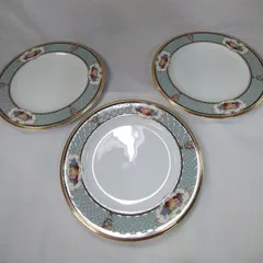 ノリタケ ケーキ皿 3枚まとめ売り プレート ボーンチャイナ ロイヤルエンブレム Noritake 4587 JAPAN 食器 現状 中古 X237