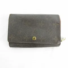 ルイヴィトン LOUIS VUITTON モノグラム ポルトフォイユモネ トレゾール M61736 ウォレット 2つ折り財布 コンパクト 