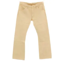 【中古】ラングラー Wrangler コットン セミフレアシルエット デニムパンツ ベージュ【サイズ33】【メンズ】