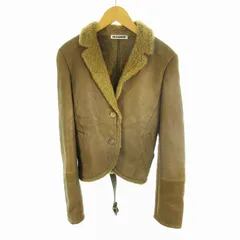 ジルサンダー JIL SANDER 34 レザージャケット シープスキン 羊革 ムートン ボア ファー  ブラウン 茶 革ジャン 上着 ジルサンダージャパン株式会社のサムネイル