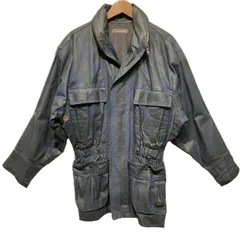 【中古】　ISSEY MIYAKE　ショールカラージャケット　80s vintage　80年代　筆タグ　ブルゾン　アウター　フルジップ　無地　フロントポケット　フード収納可能　日本製　ドメスティック　古着　/1156のサムネイル