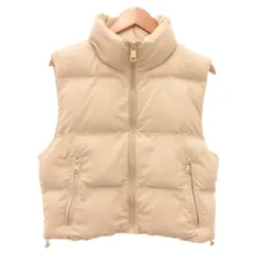 ザラ ZARA 中綿ベスト ジャケット ブルゾン ジップアップ XS ベージュ /JS