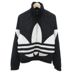 アディダス adidas ビッグ トレフォイル トラック トップ ジャケット ロゴ S 黒 ブラック FM9892 /JS