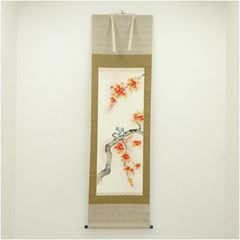 掛軸 梅図 日本画 花鳥図 紅梅 共箱付 床の間 和室 インテリア - メルカリ