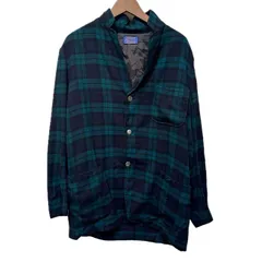 【中古】　PENDLETON　チェックジャケット　テーラードジャケット　ウールジャケット　アウター　シングルボタン　アメカジ　古着　/1587