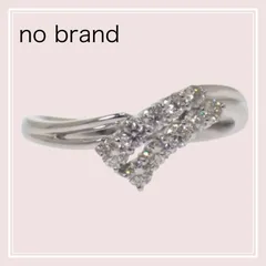 【no brand】デザインジュエリー 11号 リング Pt900プラチナ ダイヤモンド レディースのサムネイル