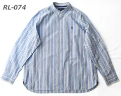 ［USED］ Ralph Lauren ラルフローレン 古着 ラルフローレン シャツ ストライプ柄系 CLASSIC FIT/クラシックフィット ボタンダウンカラーシャツ 2XLサイズ rl-074